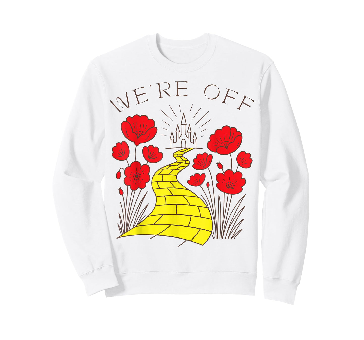 We 're Off Funny Yellow Path Brick Wizard Literature School T-Shirt