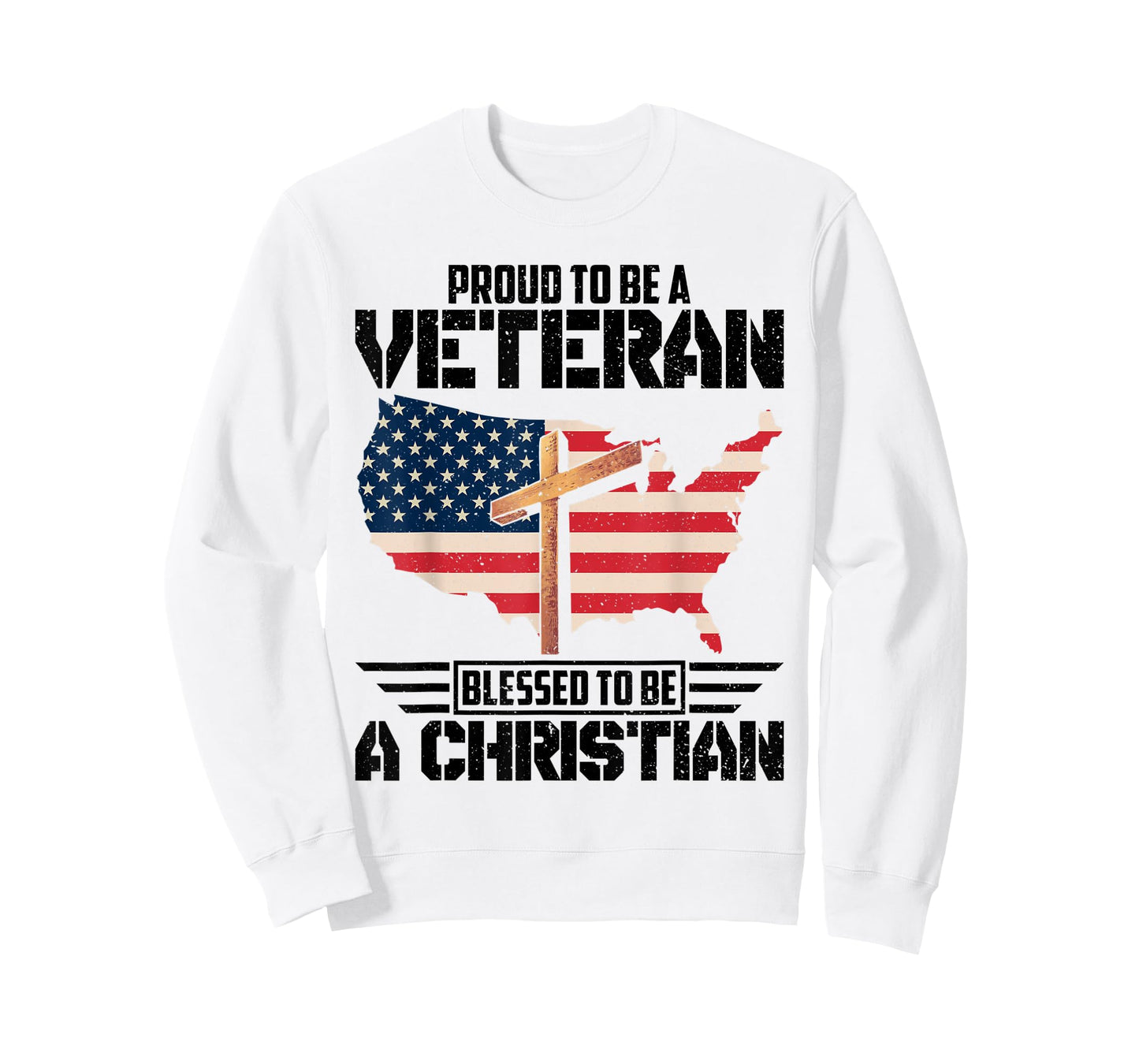 Proud To Be A Veteran Blessed To Be A Christian T-Shirt