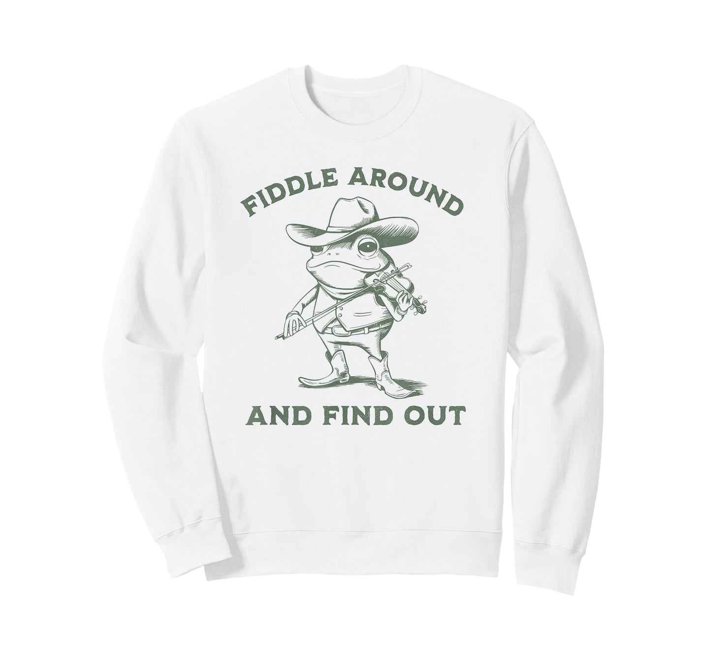 Funny Frog Fiddle Around and Find Out Cowboy Country Music T-Shirt