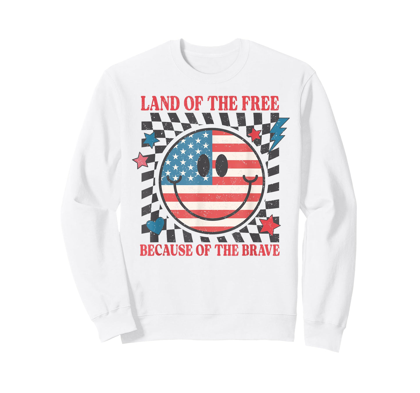 Retro USA American Smile Face, Land of The Free Patriotic T-Shirt