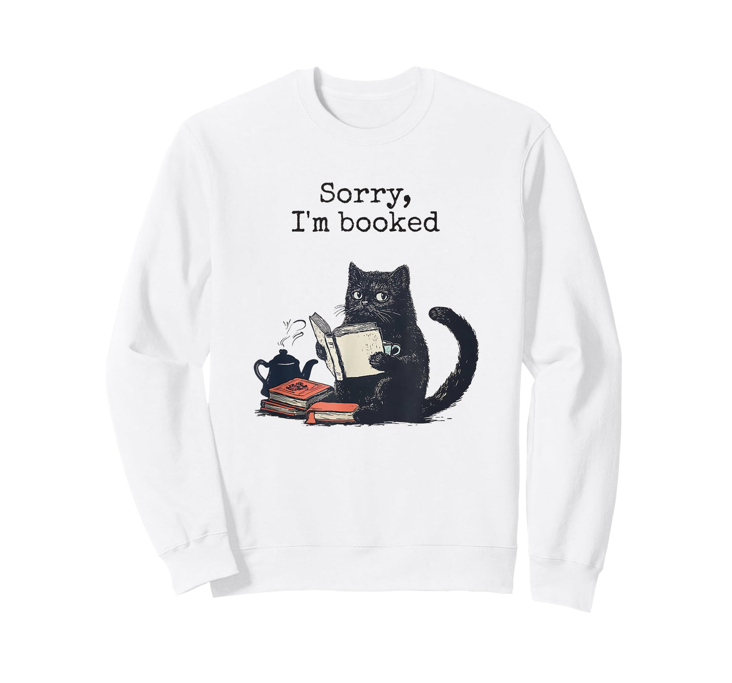 Sorry, I'm Booked Funny Cat Raccoon Book Lover T-Shirt