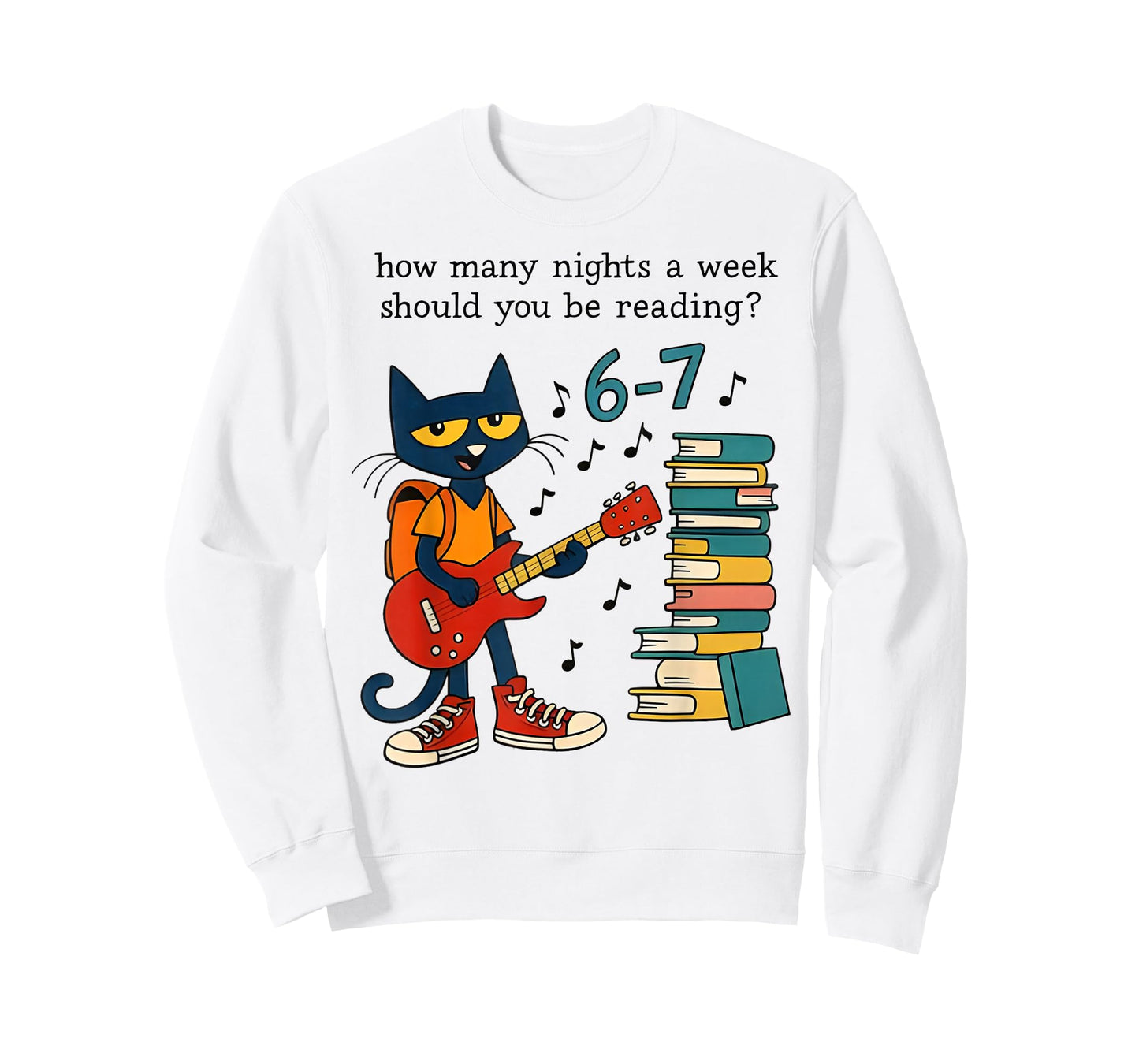 Cat 67 How Many Nights A Week Should You Be Reading? 6-7 T-Shirt