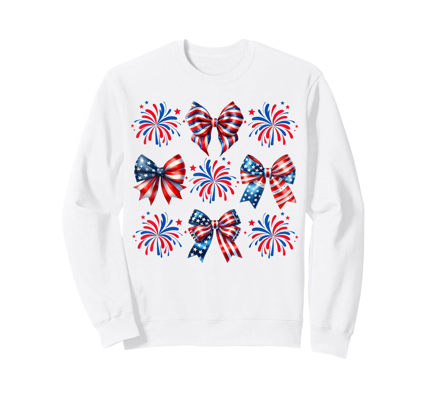 Coquette Bow Patriotic American USA Flag Happy 4th Of July T-Shirt