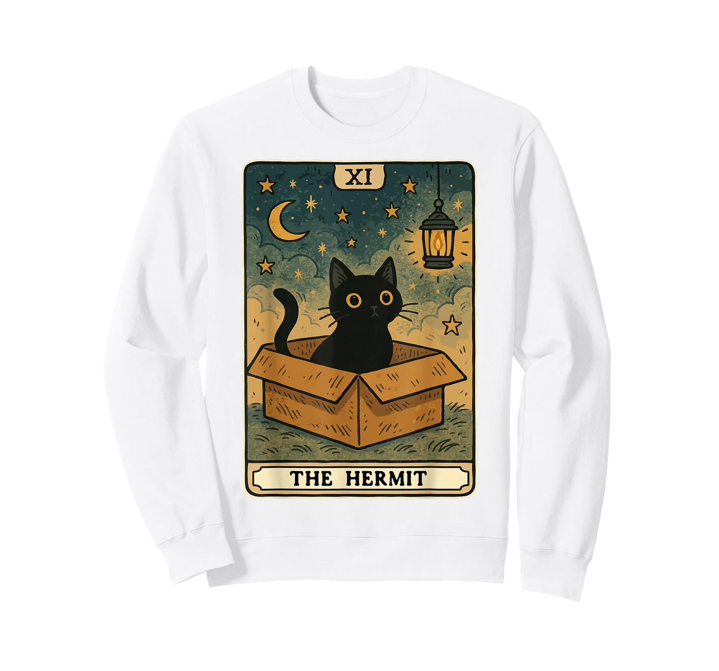 The Hermit Tarot Card Cat Lover Funny Cat T-Shirt
