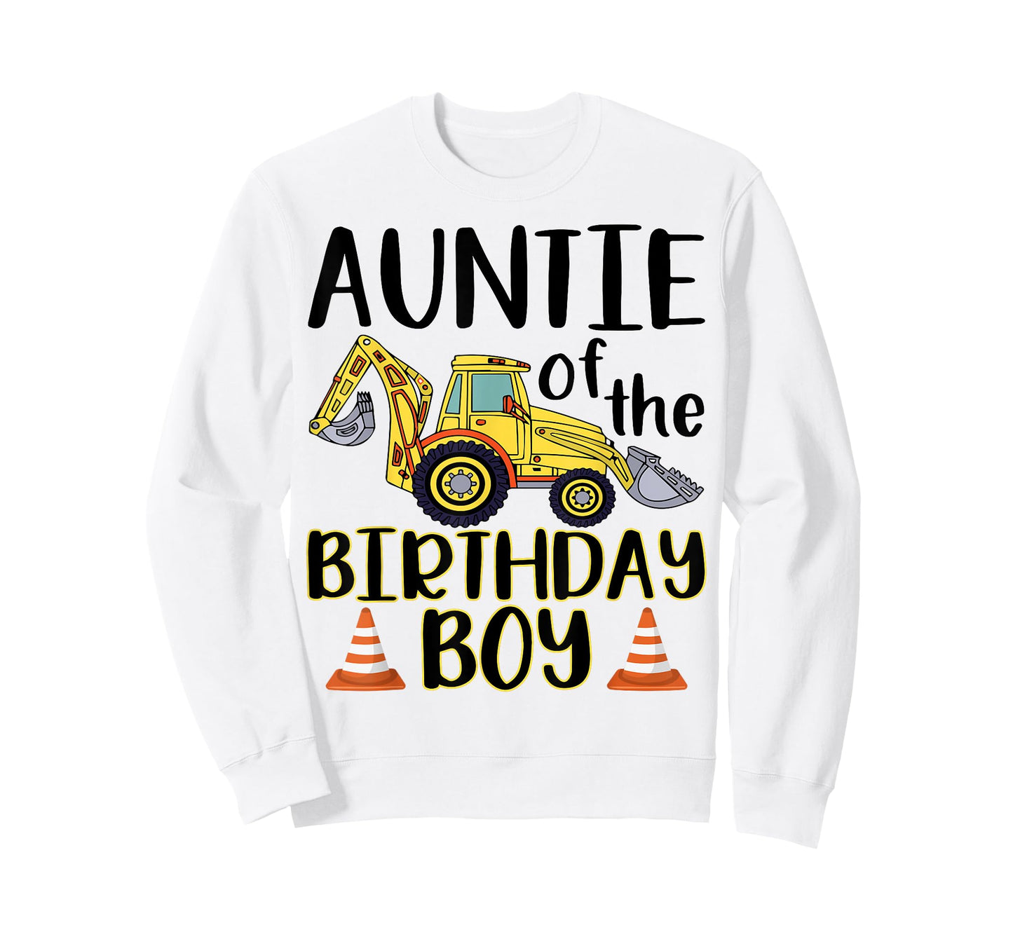 Auntie of The Birthday for Boy Excavator Construction Truck T-Shirt