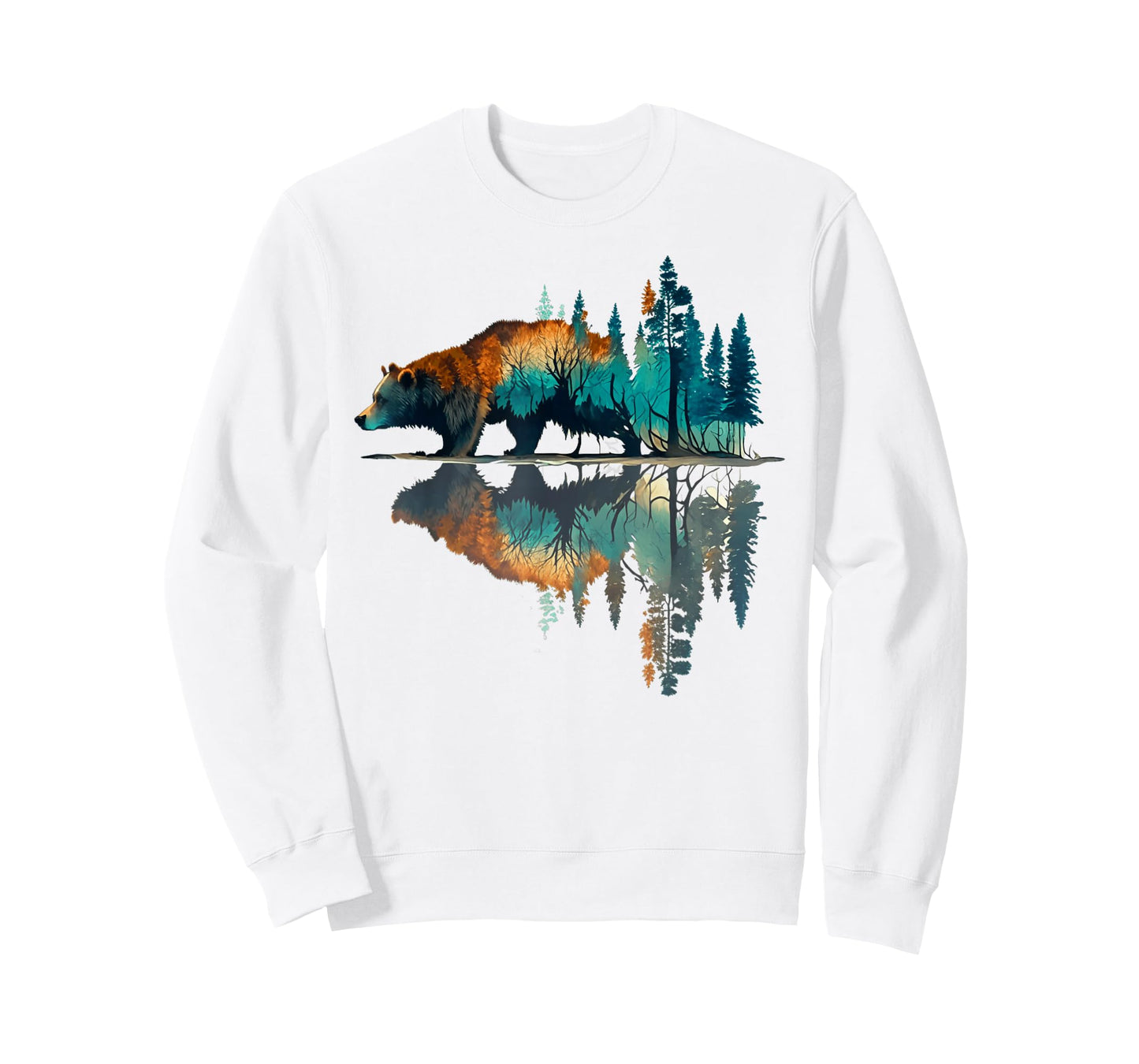Trees Reflection Wildlife Nature Animal Bear Outdoor Forest T-Shirt