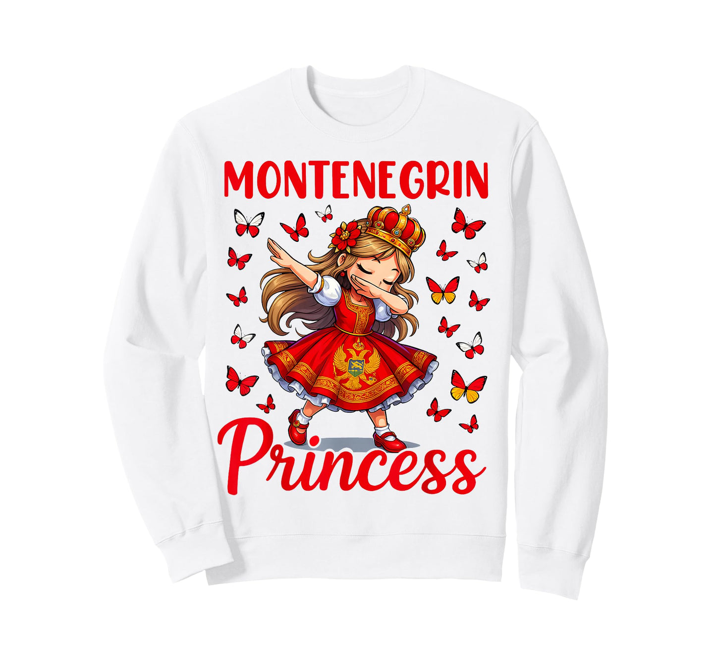 Montenegrin Princess Dab Montenegro Pride for Girls Kids T-Shirt