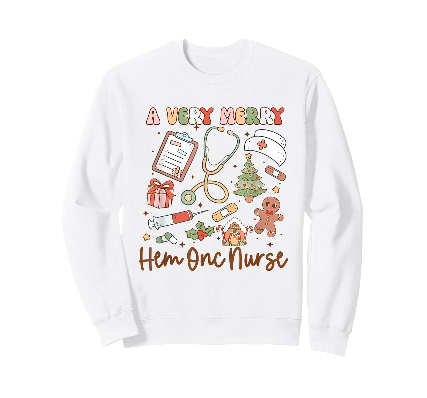 A Very Merry Hem Onc Nurse Christmas Hematology Oncology T-Shirt
