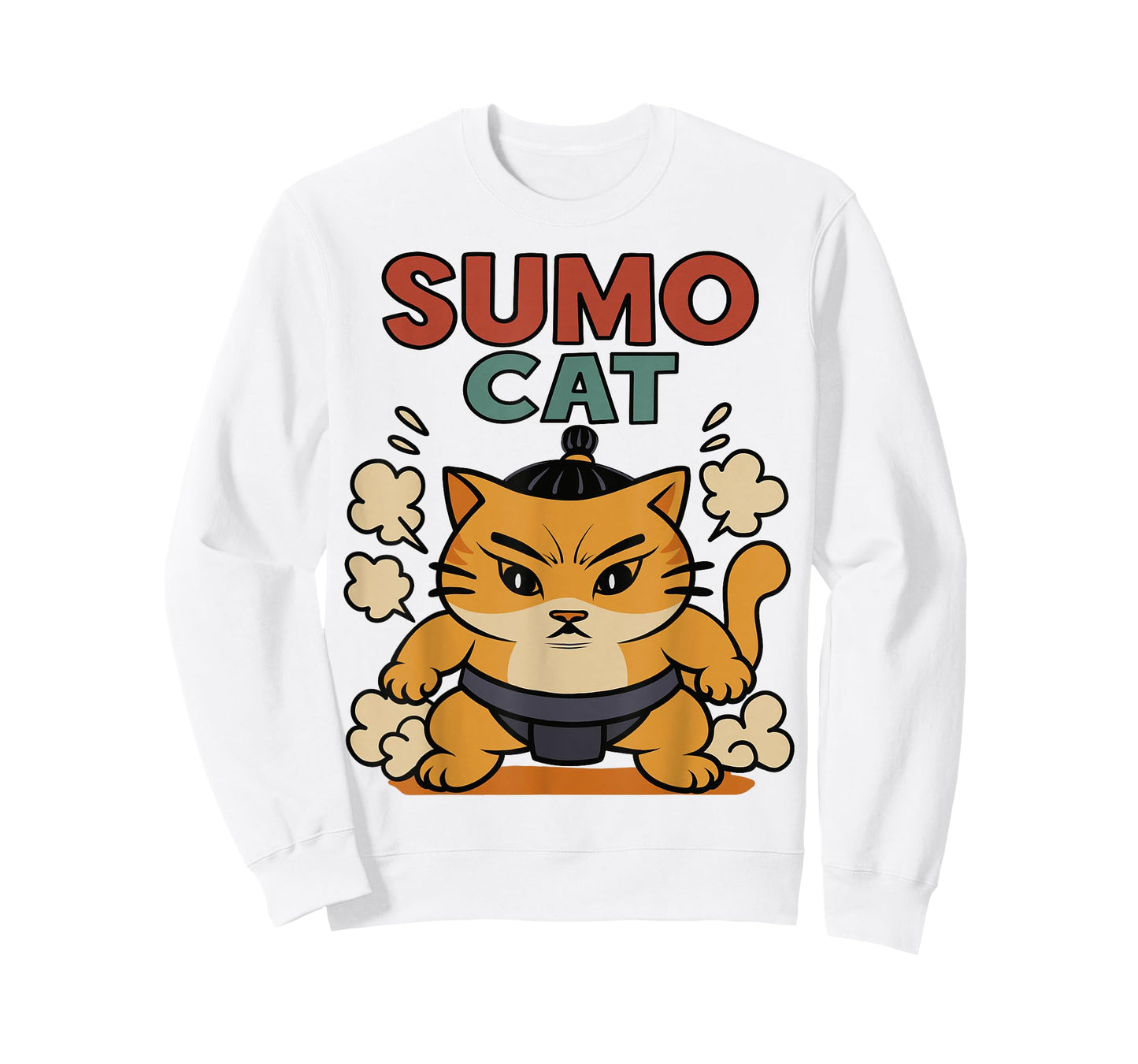 Funny Sumo Cat Design T-Shirt