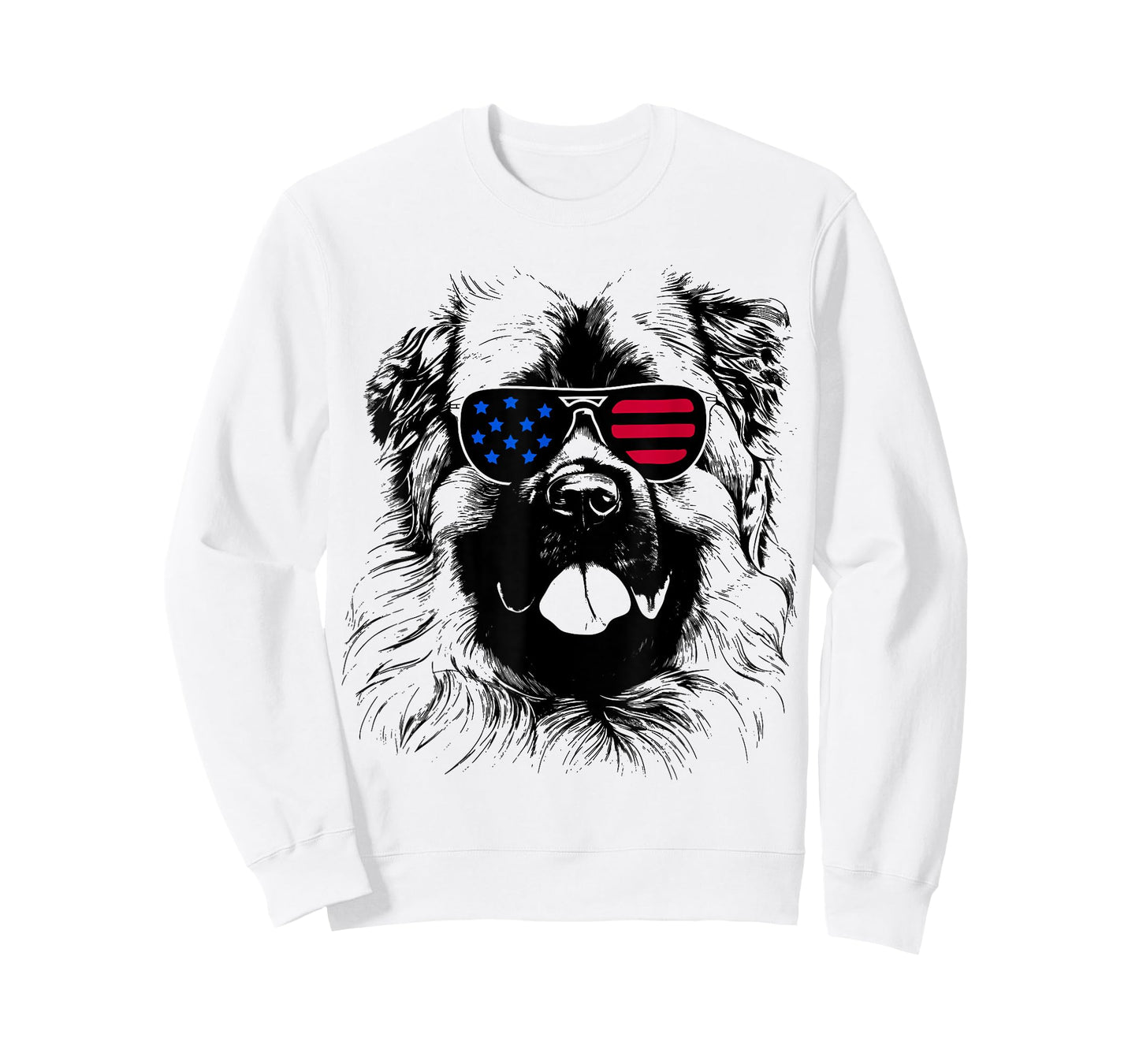 Caucasian Shepherd Dog 4th July America USA Flag T-Shirt