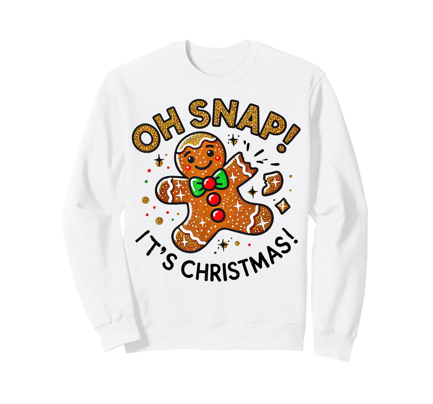 Cute Oh Snap It's Christmas Gingerbread Man Christmas Cookie T-Shirt