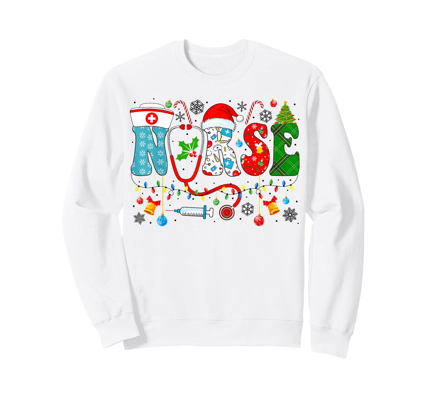 Christmas Nurse Xmas RN Nursing Christmas Nurse Santa RN T-Shirt