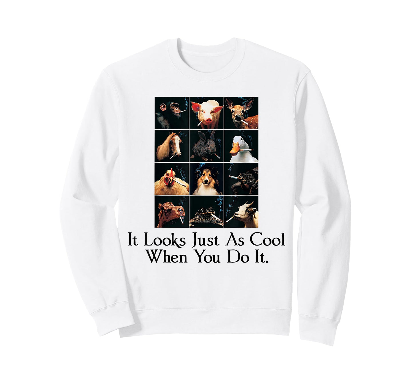 It Looks Just As Cool When You Do It Funny Animals Smoking T-Shirt