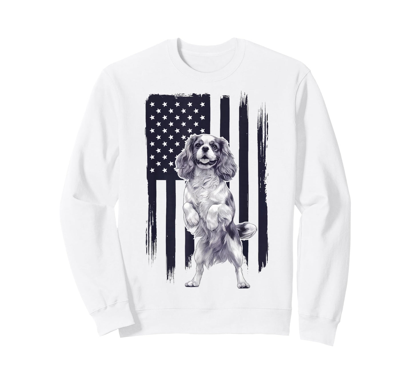 Cavalier King Charles Spaniel USA Flag T-Shirt