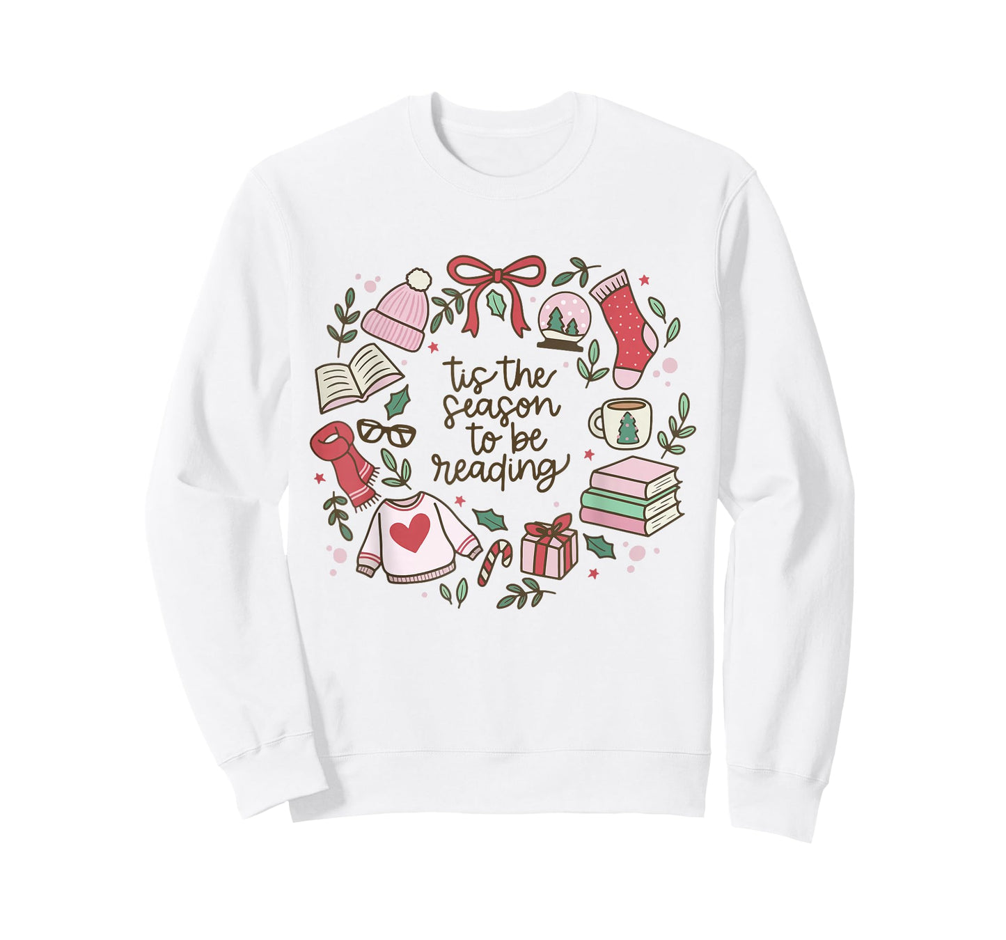 Tis The Season to Be Reading Book Lover Bookish Christmas T-Shirt