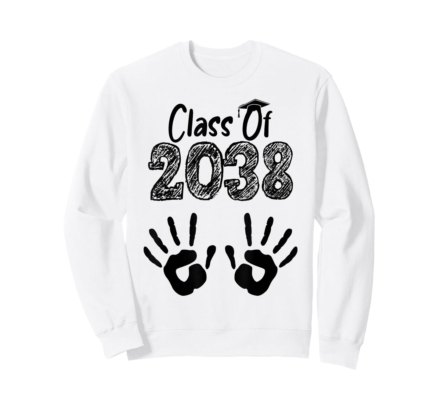 Class of 2038 Grow With Me Shirt Handprint On Back Pre-K T-Shirt
