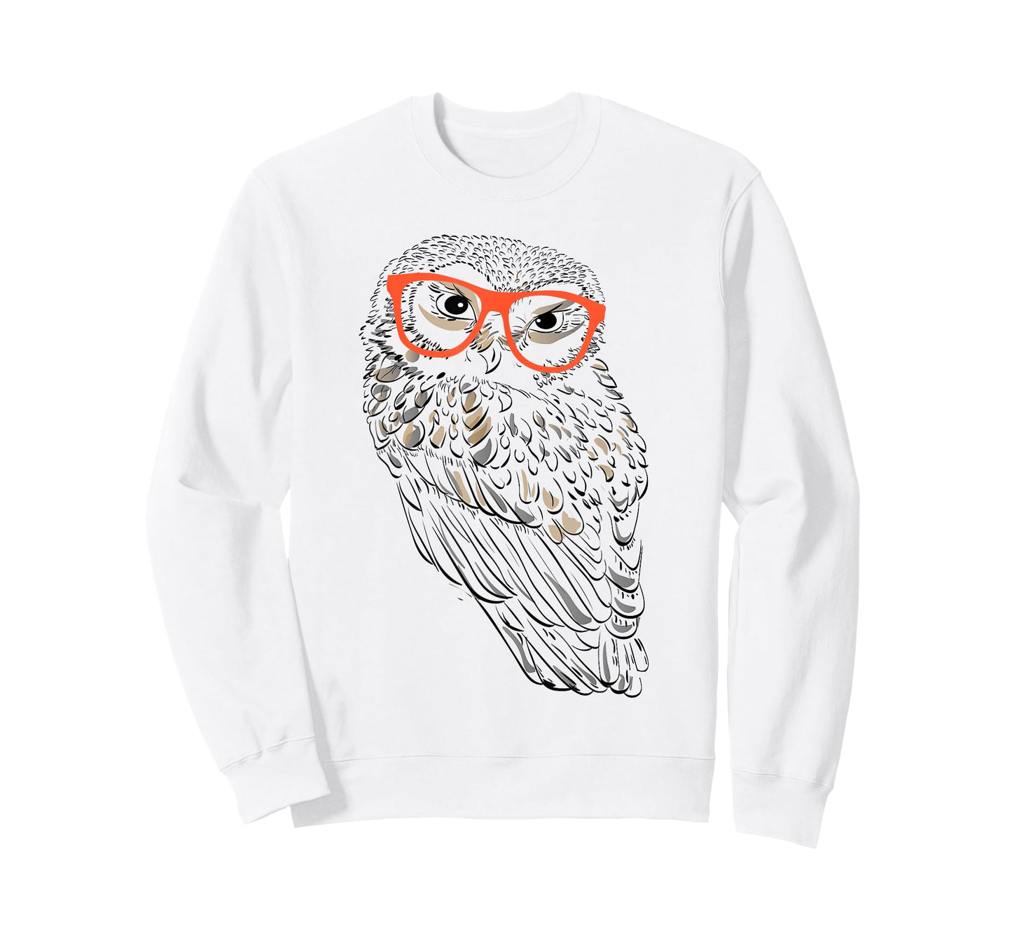 Cute Halloween Hipster Owl With Orange Glasses Funny Gift T-Shirt