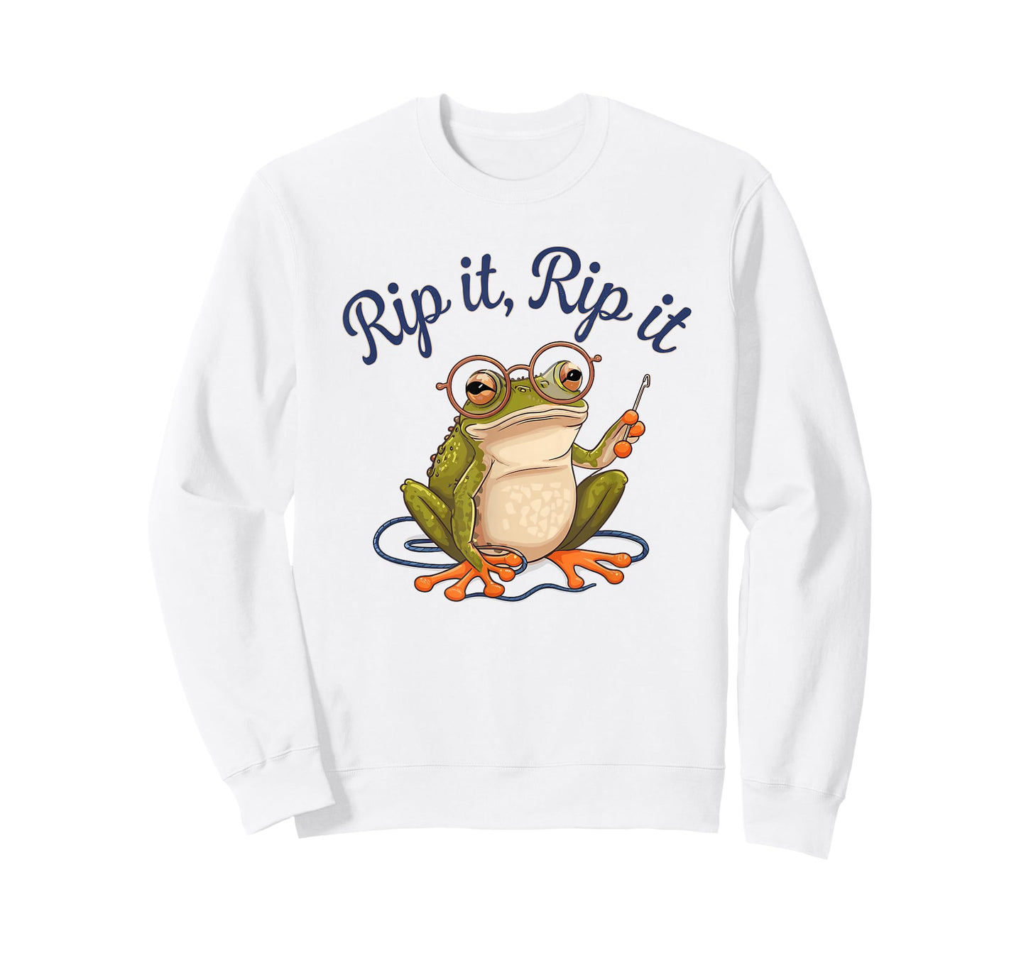 Crochet Frog Yarn Knitting Crafting Hobby Frogging Rip It T-Shirt