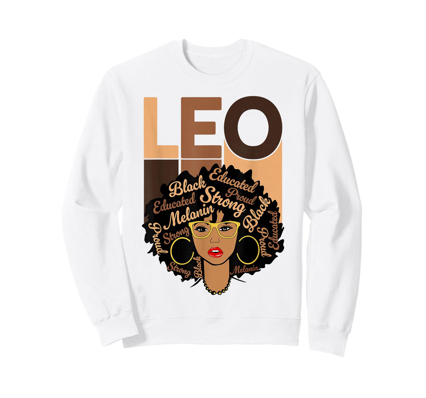 Leo Queen Melanin Woman Afro Black Girl Zodiac Sign T-Shirt