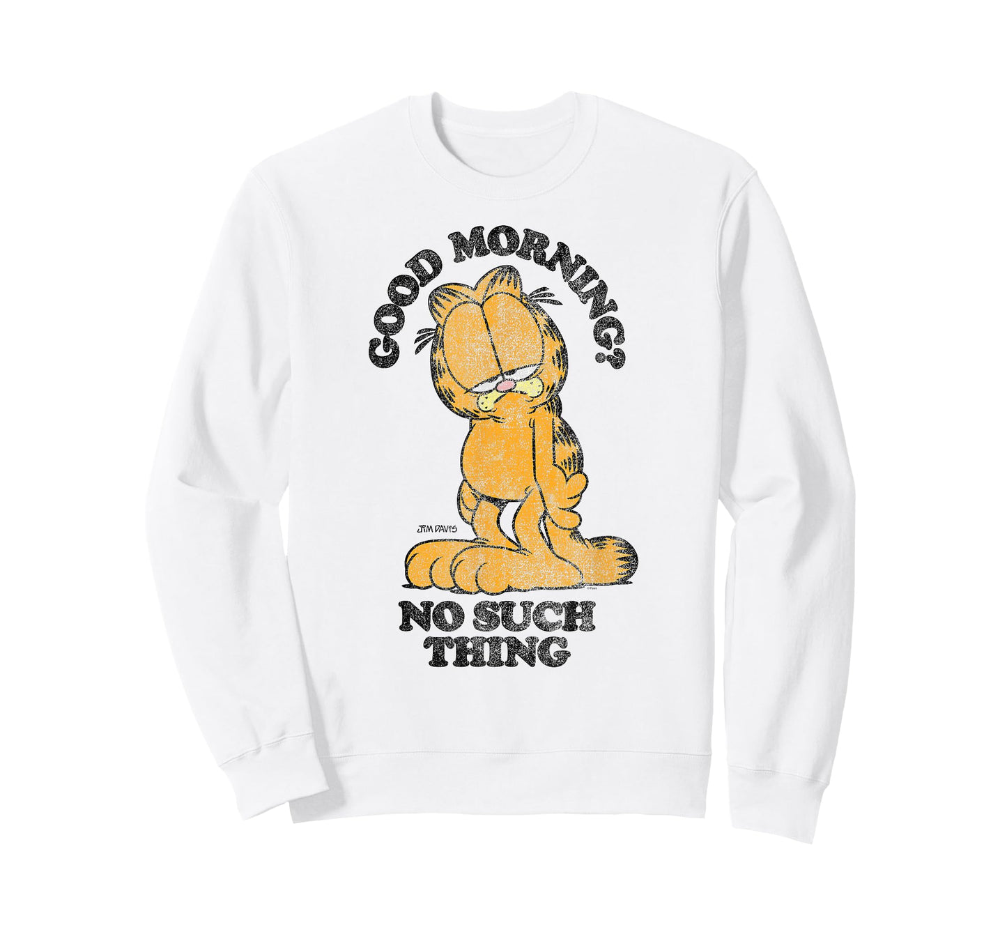 Garfield Good Morning? No Such Thing Funny Cartoon Cat Men Women T-Shirt