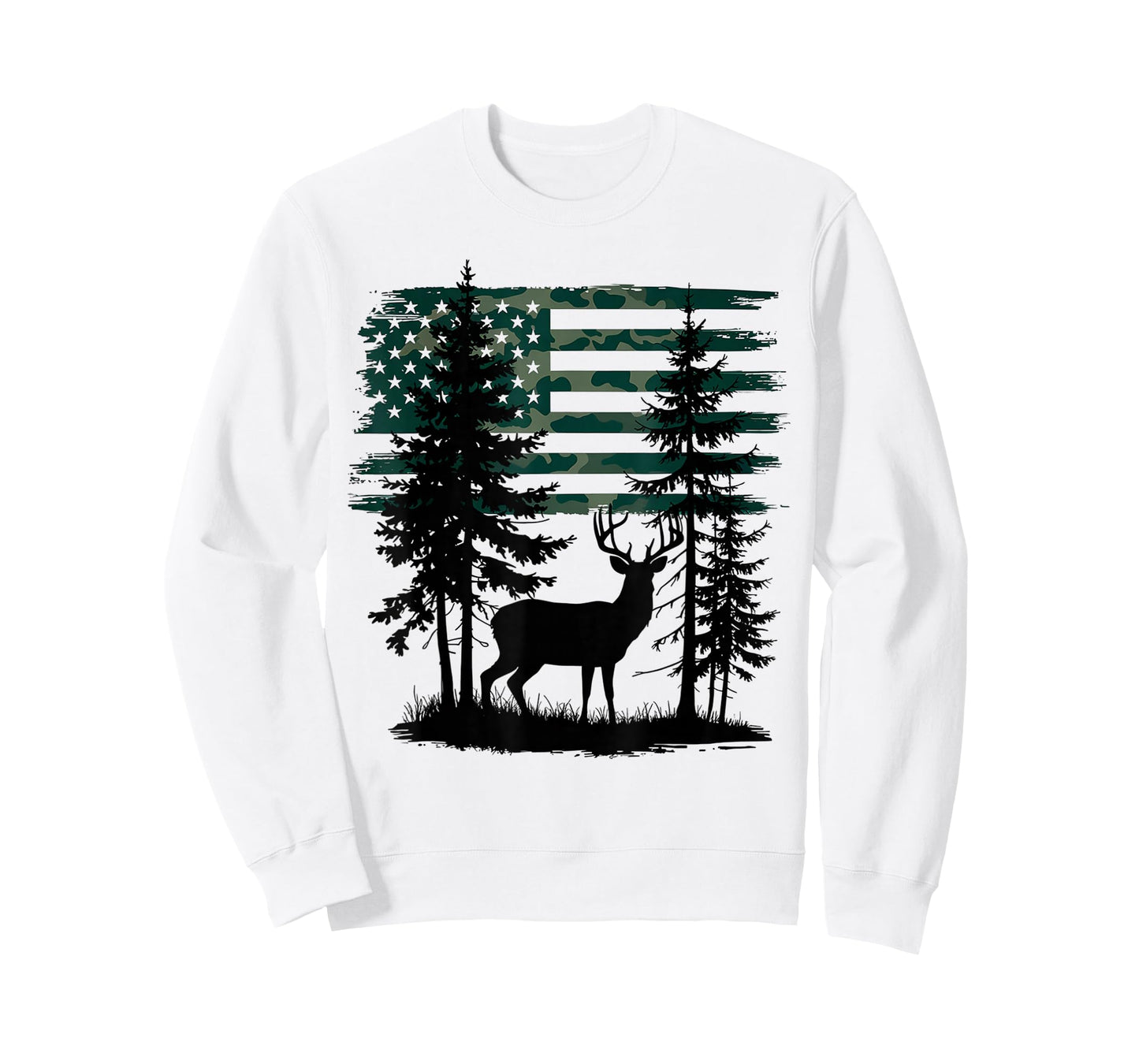 Men Youth Kids Orange Hunting Shirt Deer Hunters Camo Flag T-Shirt
