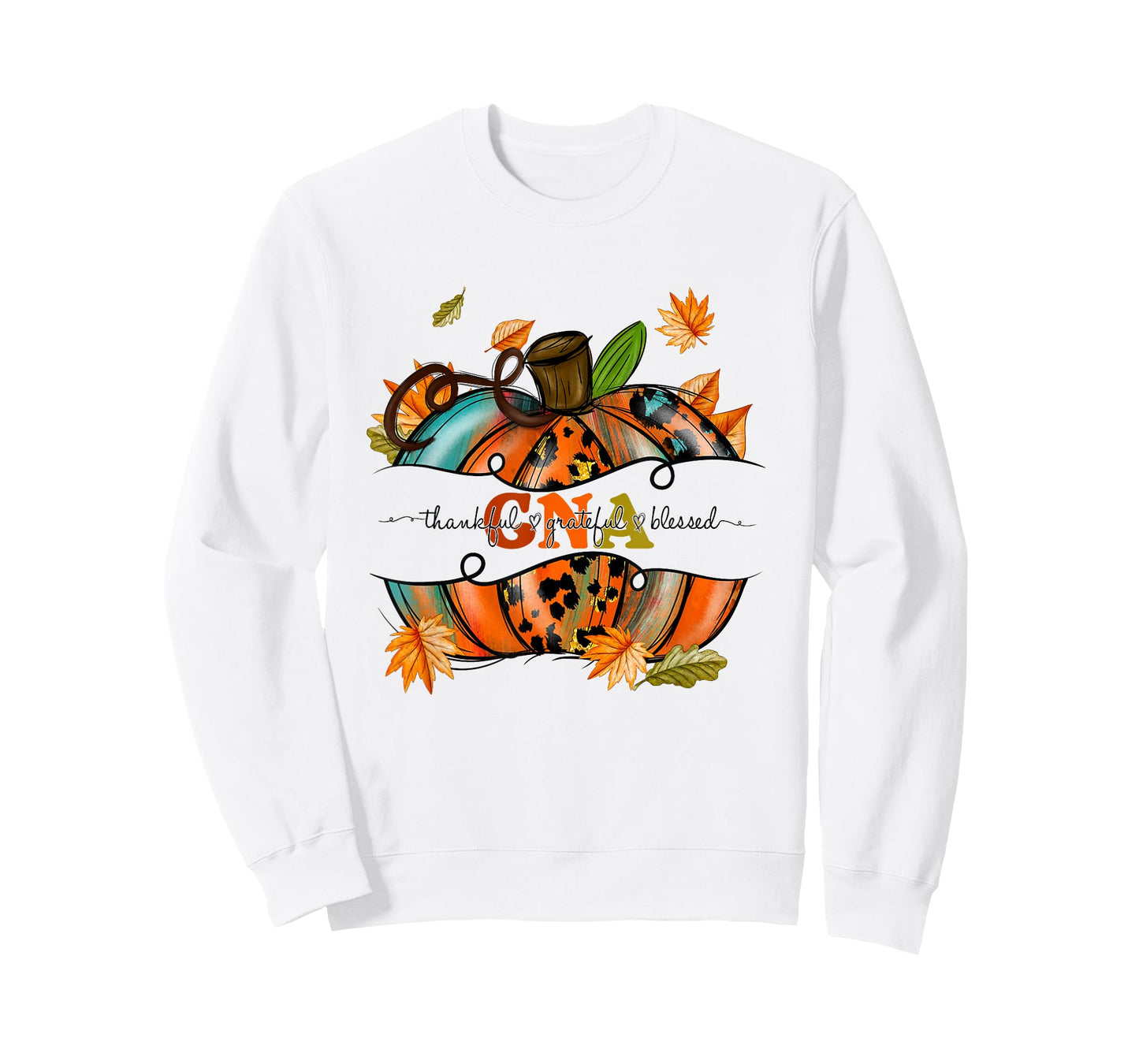 Autumn Fall Outfit CNA Thankful Grateful Blessed Pumpkin T-Shirt