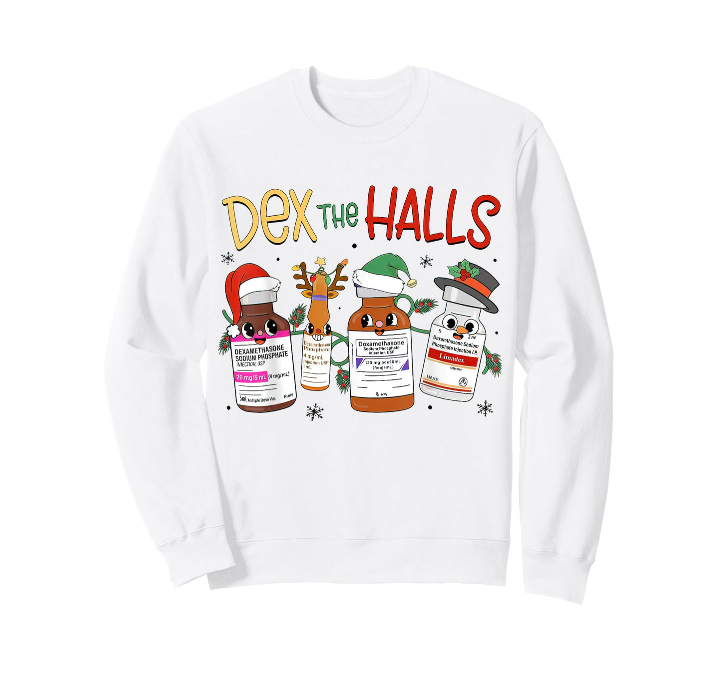 Christmas ICU, Dex The Halls Dexamethasone, Emergency Doctor T-Shirt