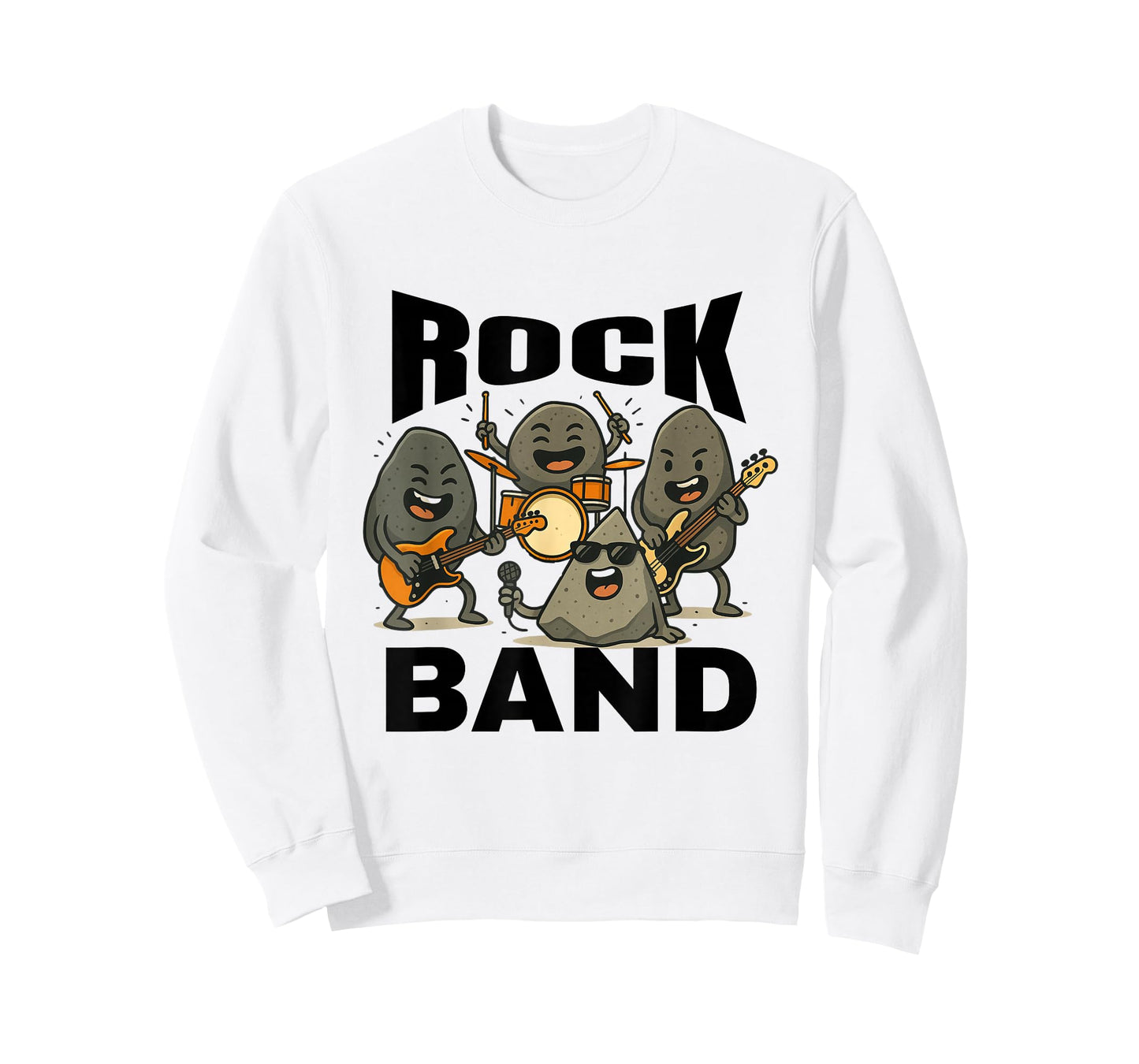 Rocks Band Rock Concert Drums Guitar Music Lover Funny T-Shirt