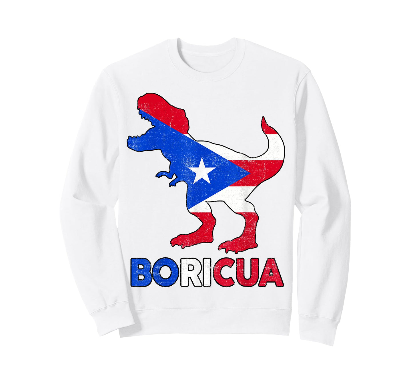 Boricua Puerto Rico Boys Dino Rican Flag Hispanic Heritage T-Shirt