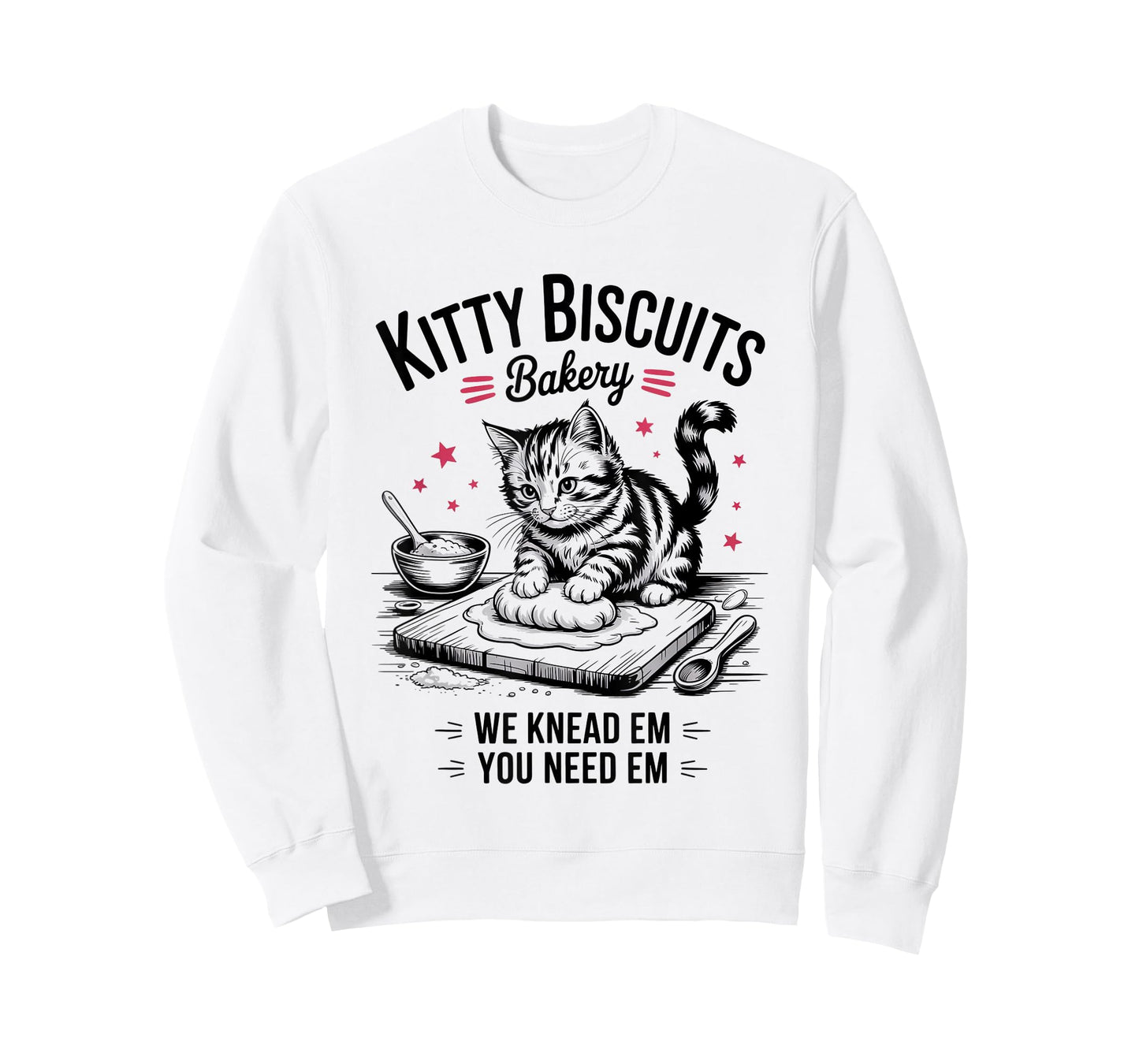 Cute Kitty Biscuits Bakery Funny Cat Lovers Baking Humor T-Shirt