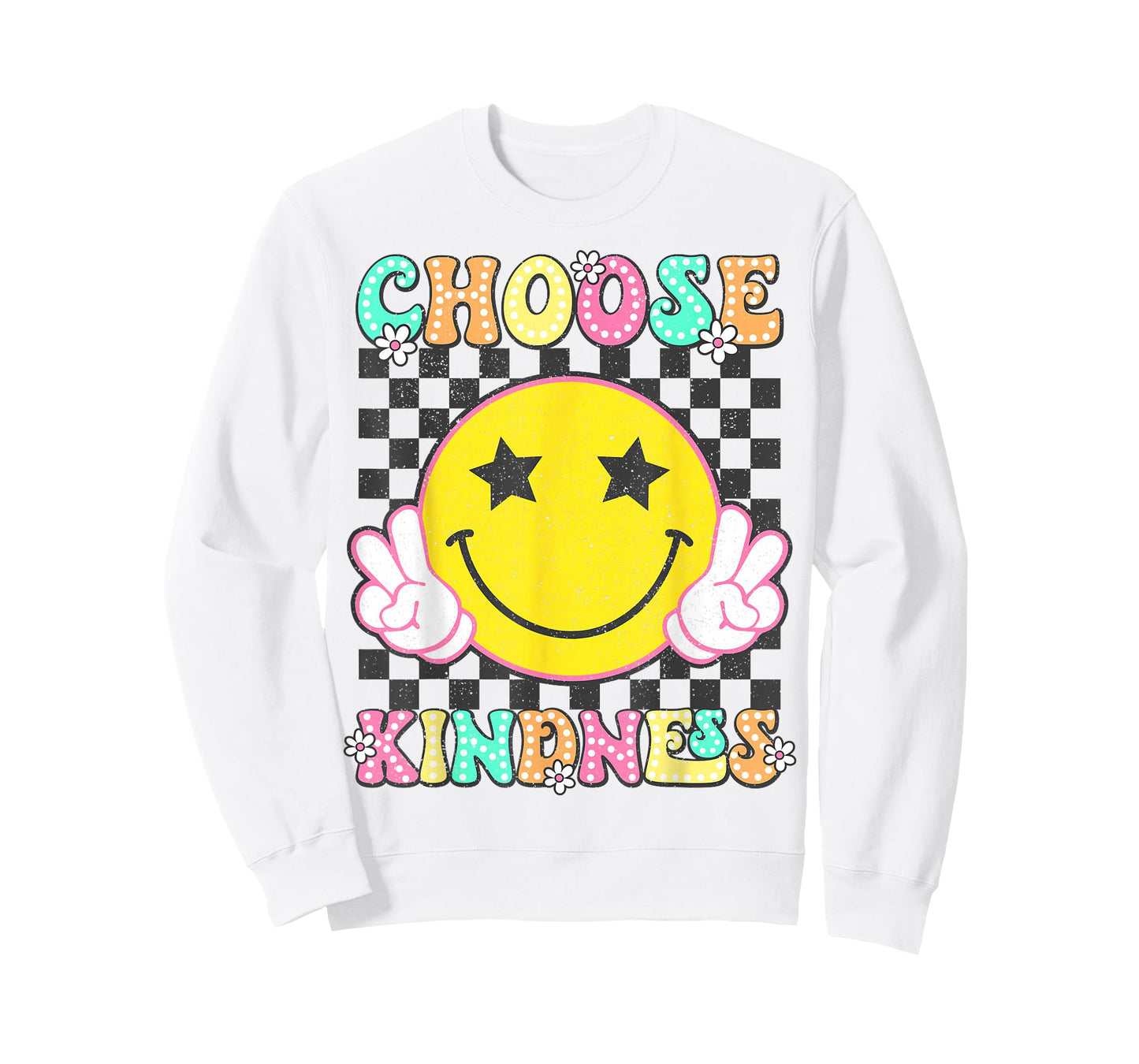 Choose Kindness Retro Groovy Be Kind Inspirational Kids T-Shirt