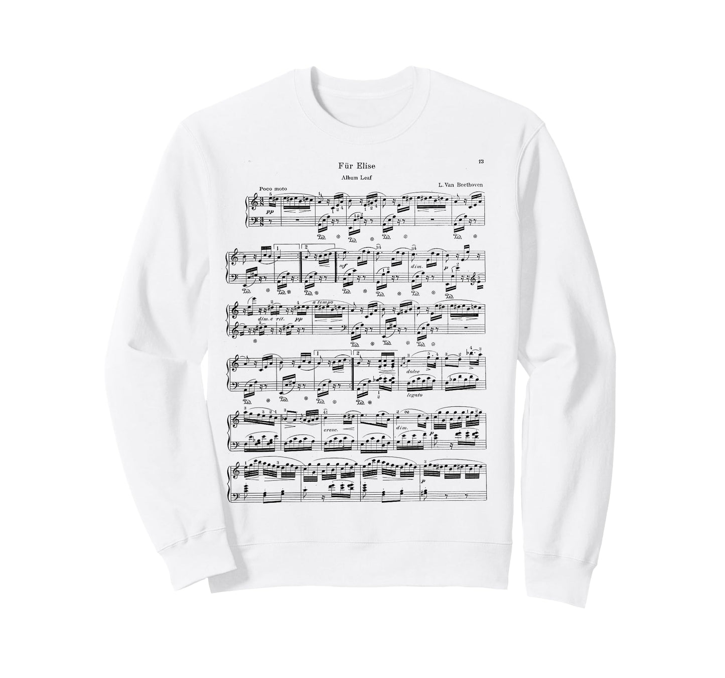 Fur Elise Beethoven Piano Sheet Music Vintage T-Shirt