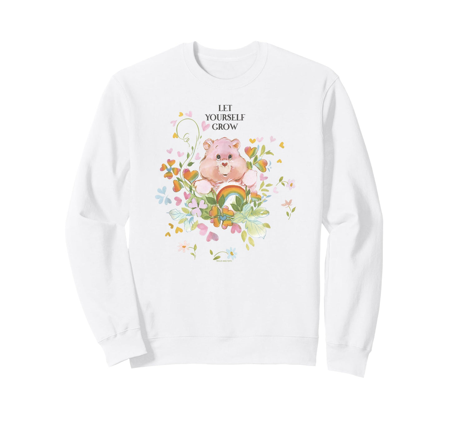 Care Bears Cheer Bear Vintage Floral Let Yourself Grow T-Shirt