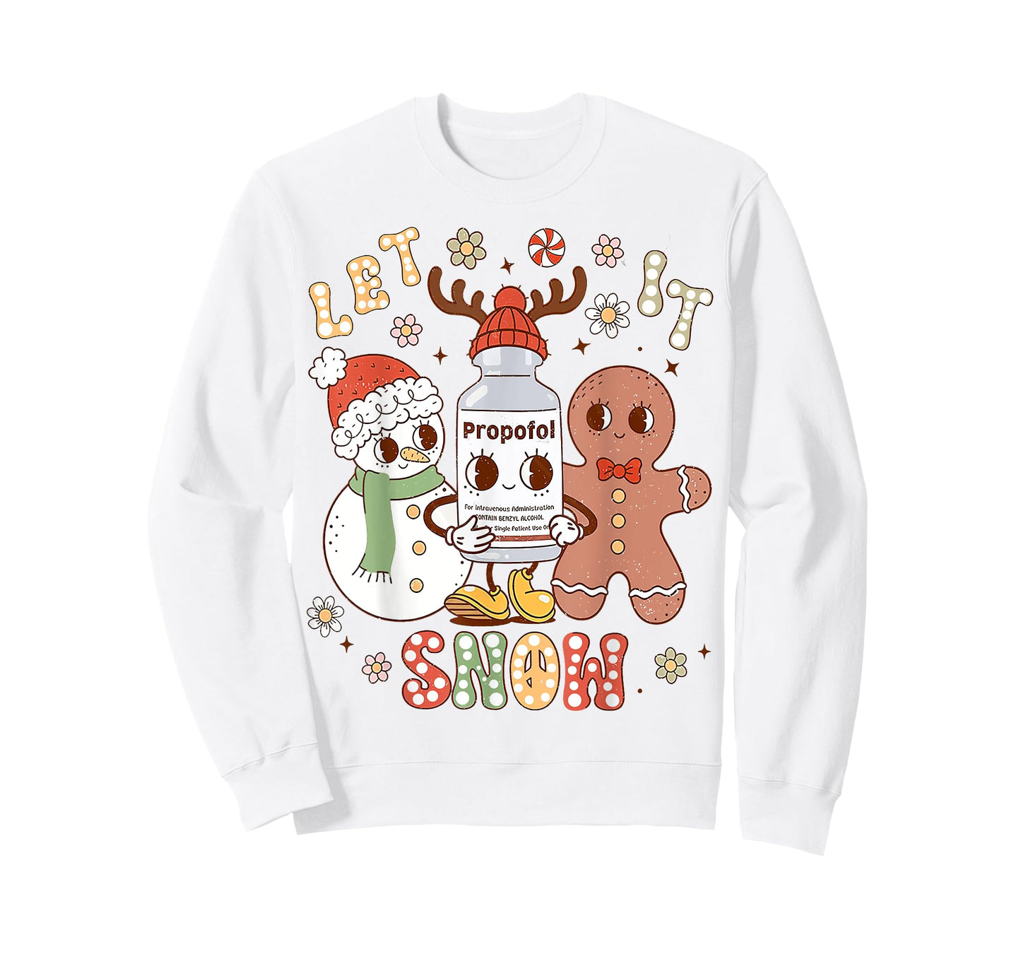 Christmas ICU Nurse, Let It Xmas Snow Propofol Christmas T-Shirt
