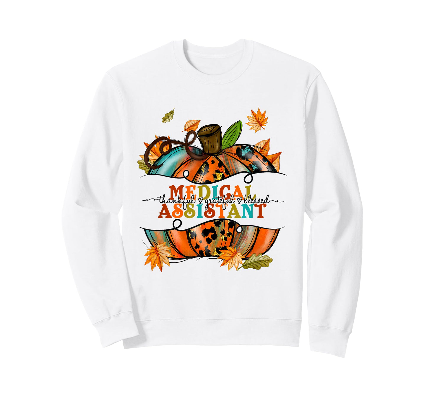 Autumn Fall Tees Medical Assistant Thankful Grateful Blessed T-Shirt