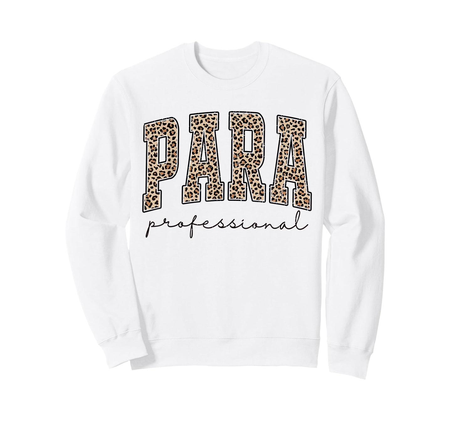 Leopard Paraprofessional Back to School para Squad Teacher T-Shirt