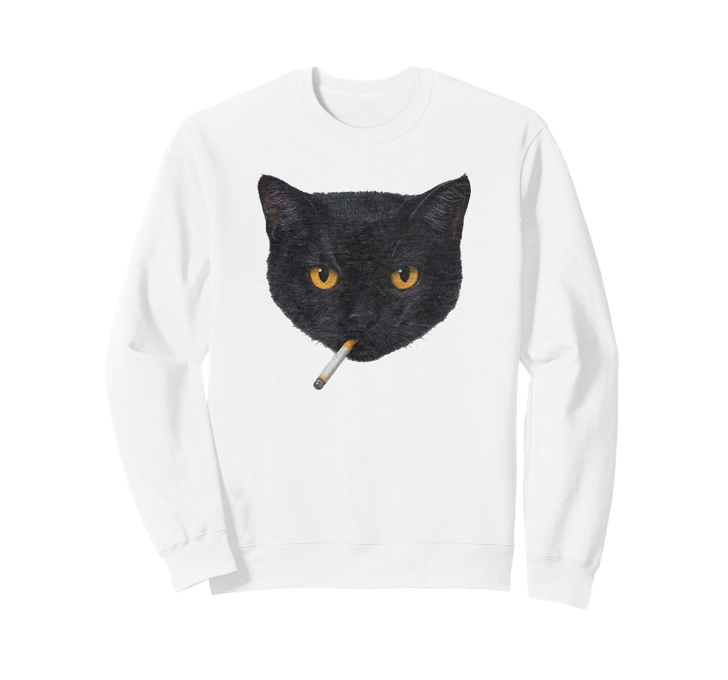 Smoking Cat Y2K Vintage Black Cat Retro 90s Grunge T-Shirt