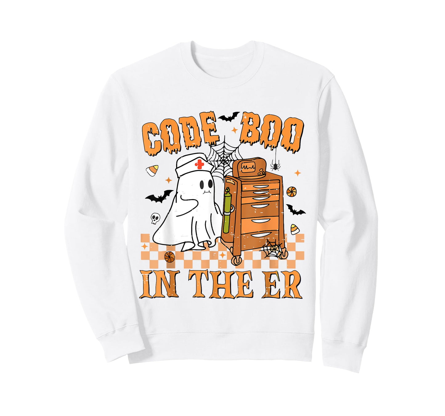 Cute Emergency Department Code Boo In The Er Nurse Halloween T-Shirt