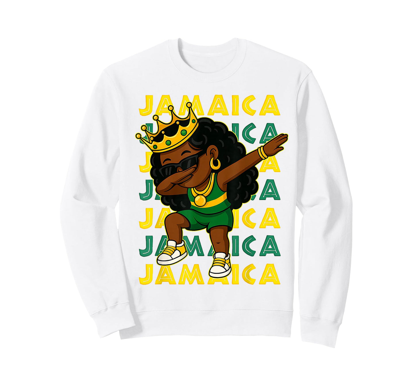 Proud Jamaican Afro Queen Black Girl Roots Dab Swag T-Shirt
