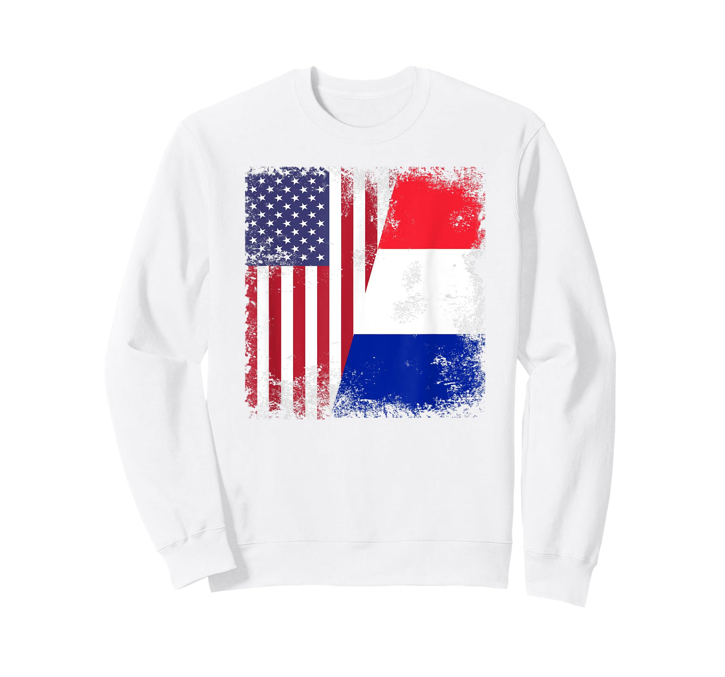 Half French Frenchman Flag T-Shirt | Vintage France USA Gift