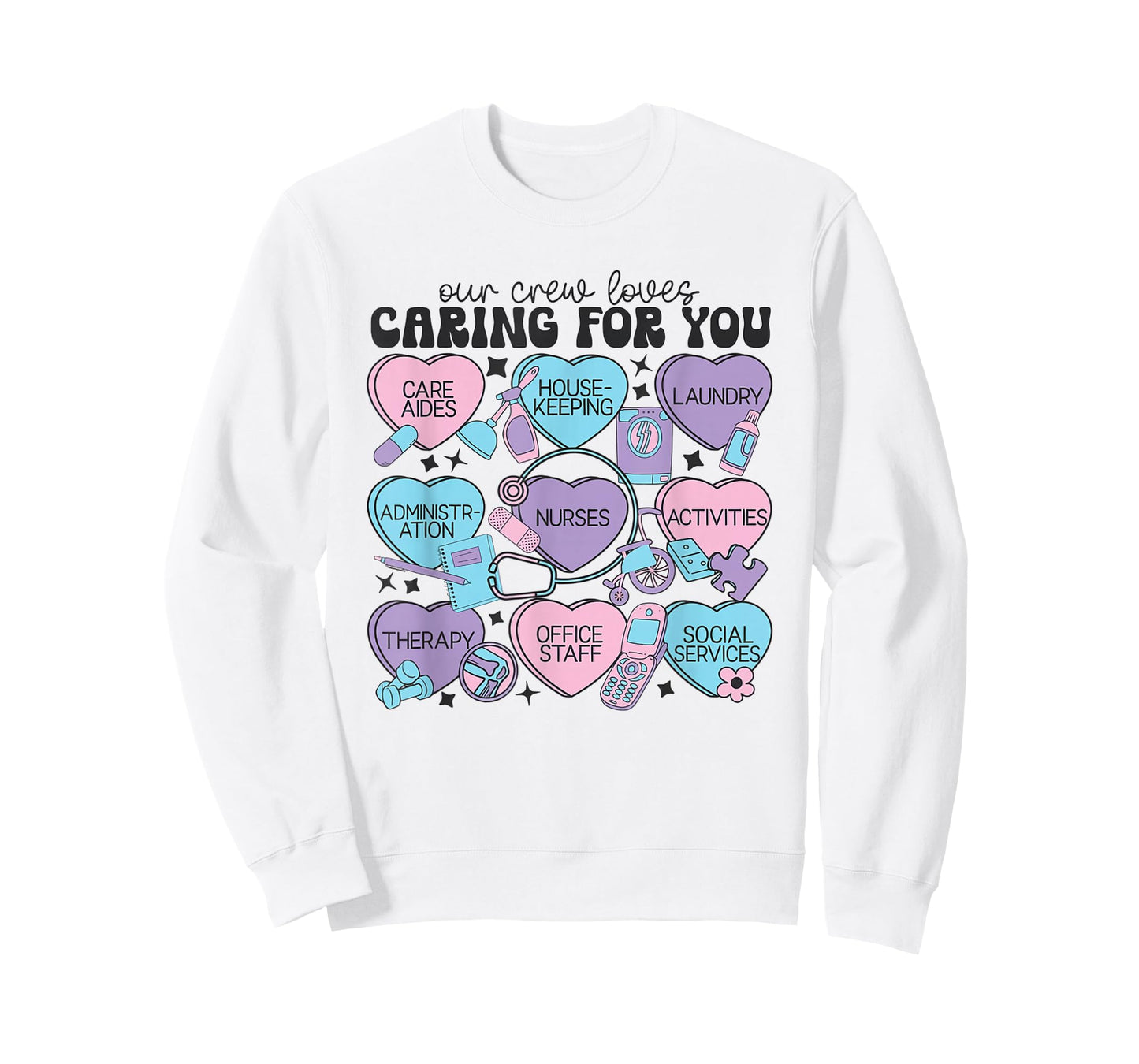 Assisted Living Facility Staff Valentine Nurse Heat Candy T-Shirt