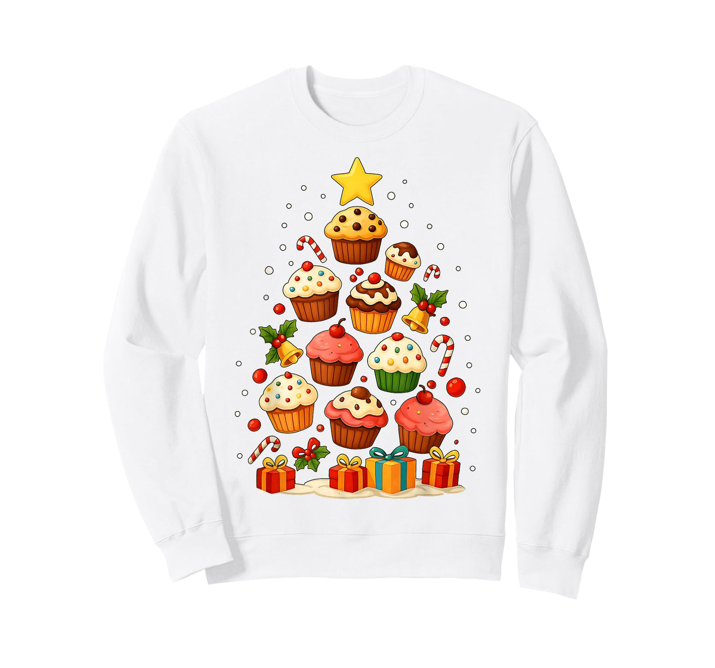 Cute Cupcake Baking Baker Christmas Tree Xmas T-Shirt