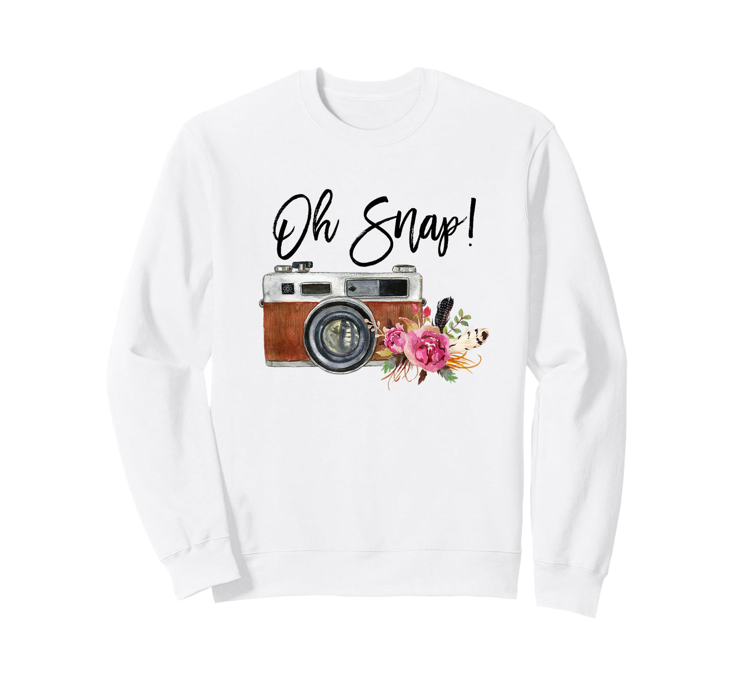 Oh Snap, Watercolor Camera, Girly Photography T-Shirt