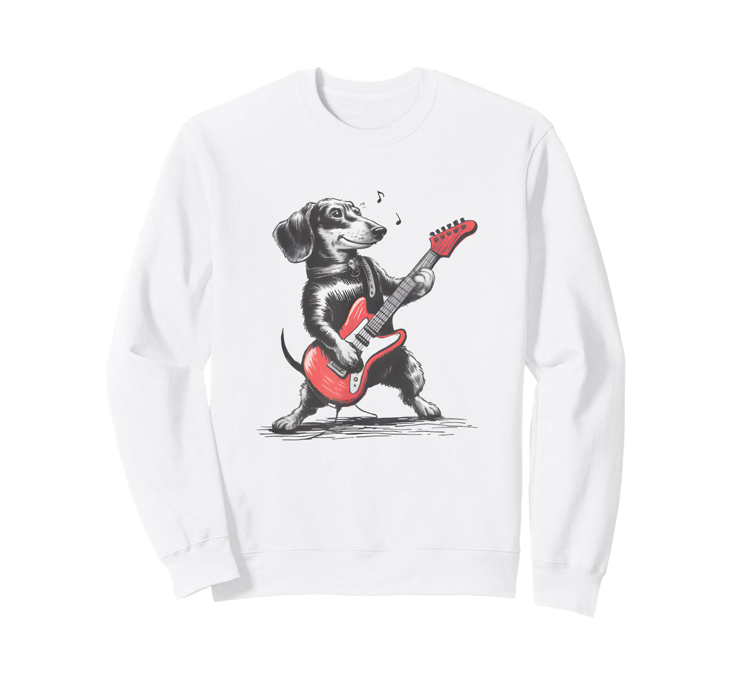 vintage dachshund weenie playing guitar Shirt Funny Dog Love T-Shirt