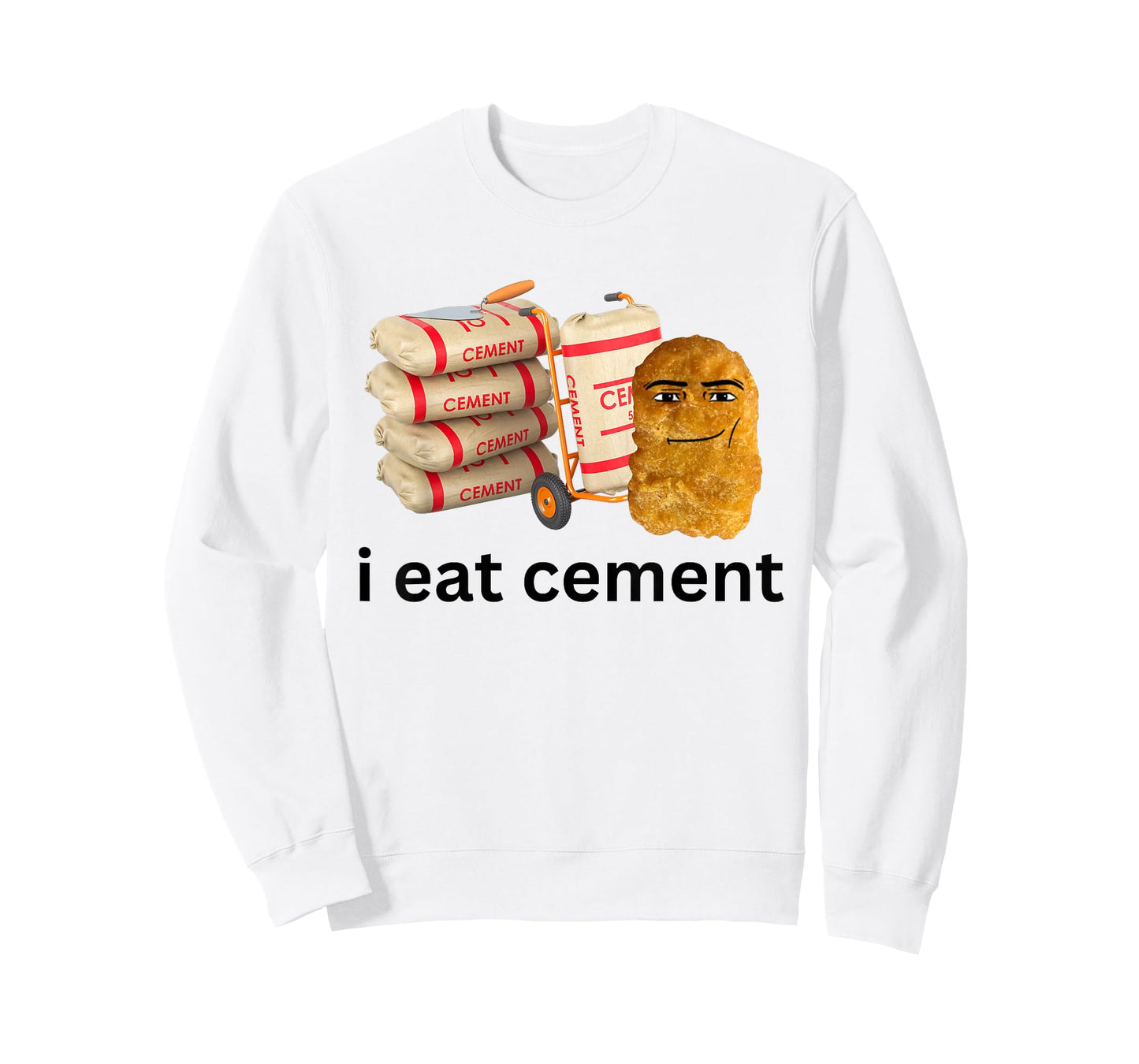 I Eat Cement Funny Cursed Chicken Nugget Meme T-Shirt