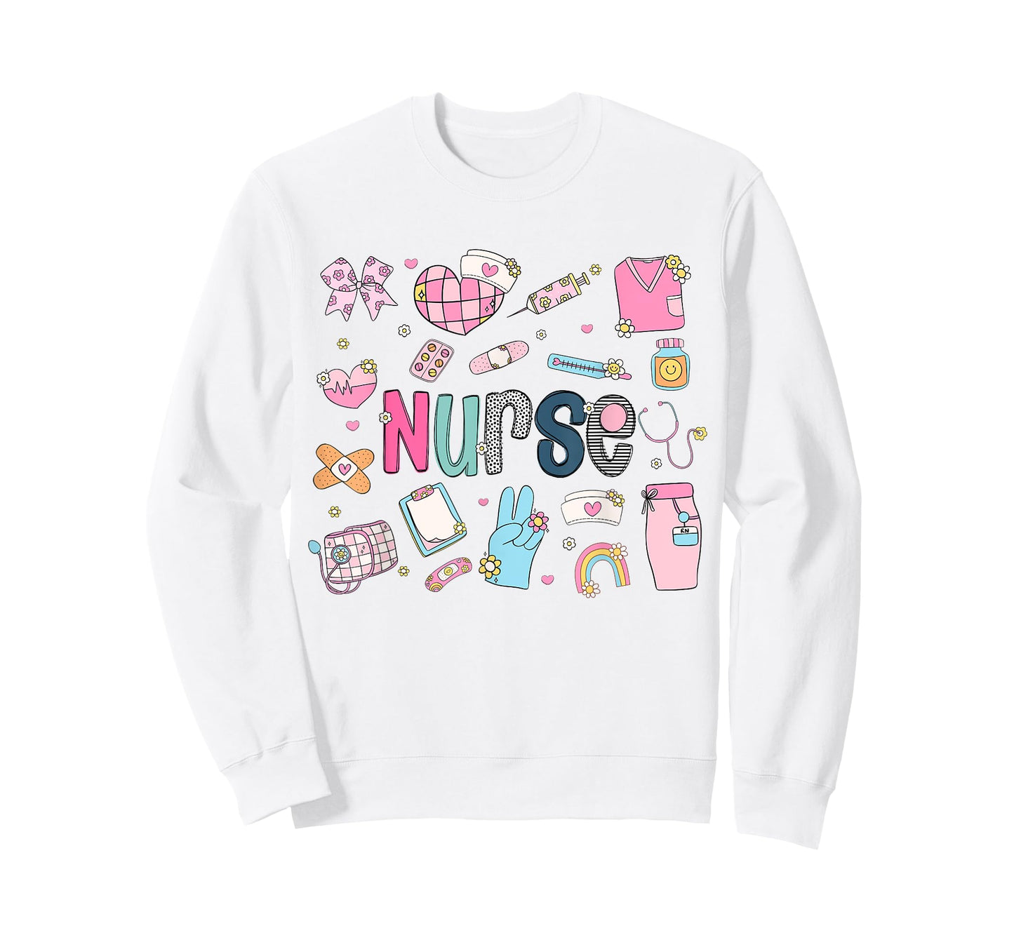 Cute Nurse Retro RN LPN Women Nurses School Life Work Scrub T-Shirt