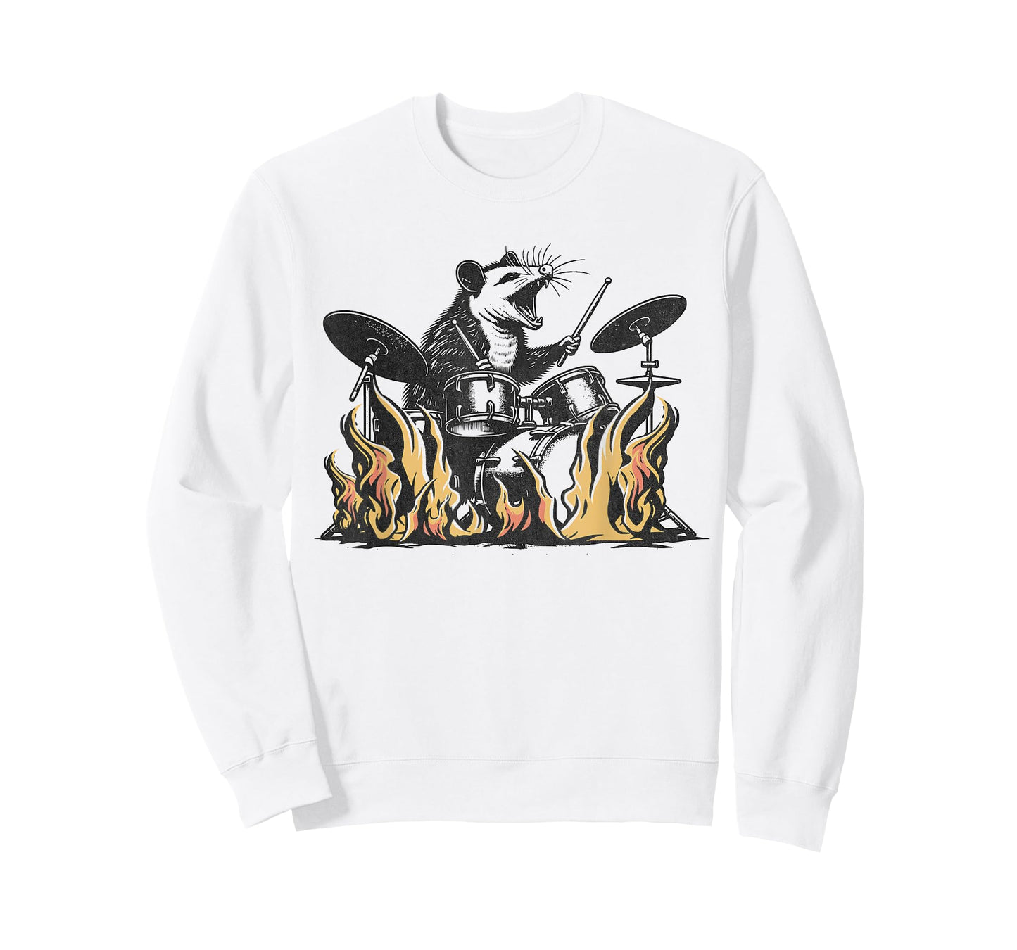 Possum Drumming Opossum Playing Drums - Drummer T-Shirt