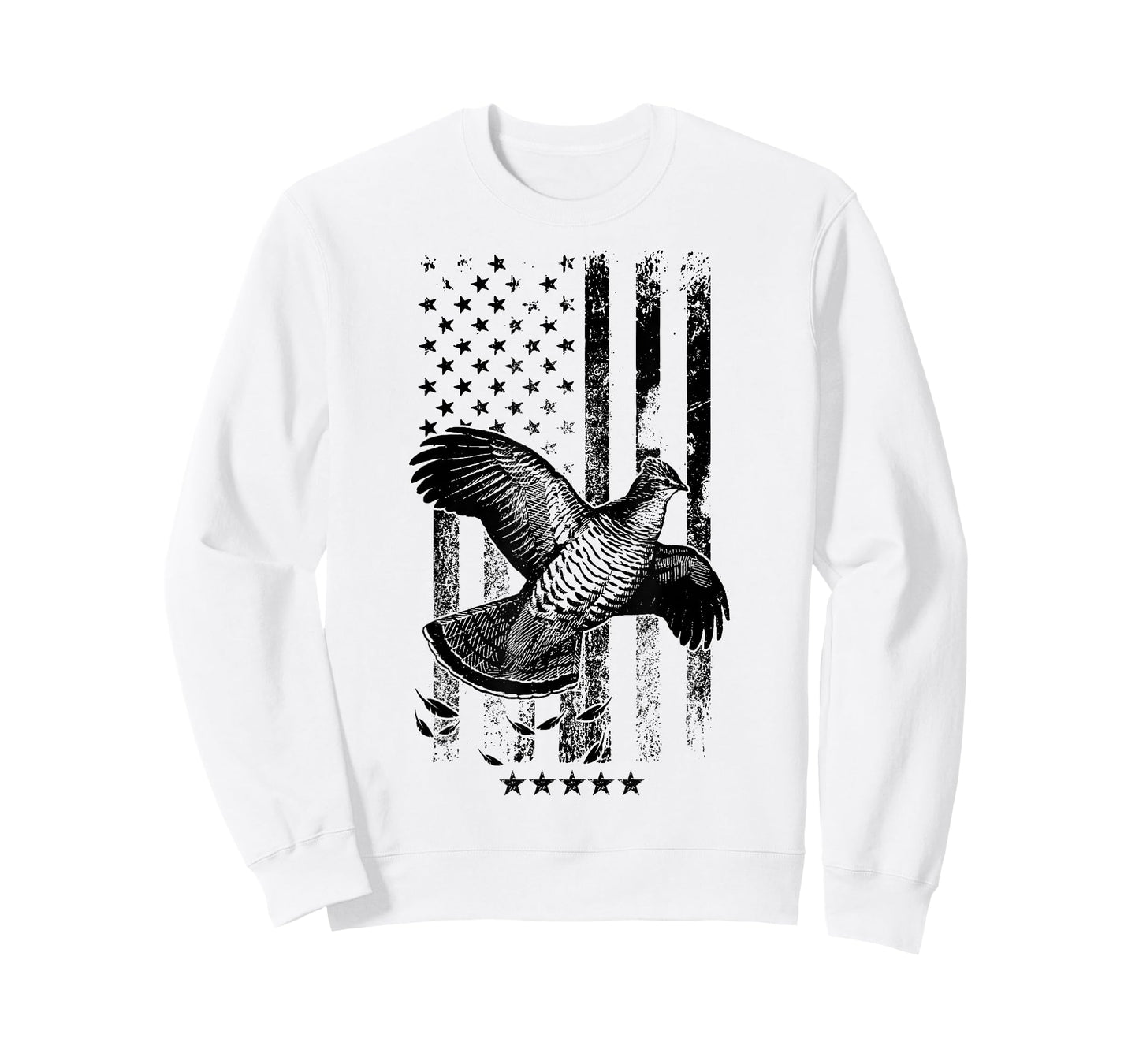 USA American Flag Hunters - Hunting Grouse Bird T-Shirt