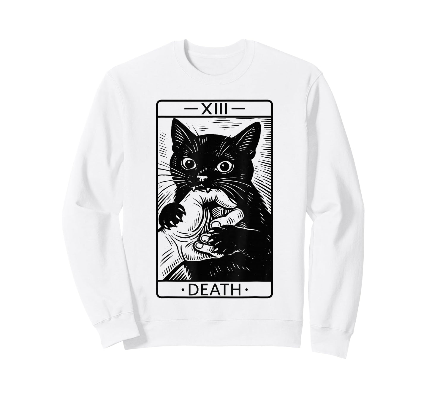Black Cat Tarot Card Shirt, Funny Witchy Halloween Meme T-Shirt