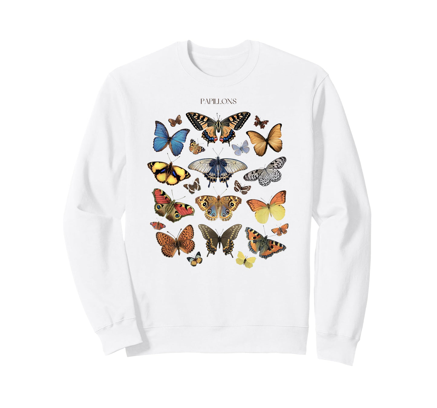 Entomology Butterfly Papillons Collage Lepidoptera Vintage T-Shirt